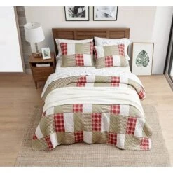 Eddie Bauer Camano Island Plaid Cotton Quilt Set - Red -Home Improvement Store GUEST fea94595 c9df 4397 97e9 cd6df7d7b9dd