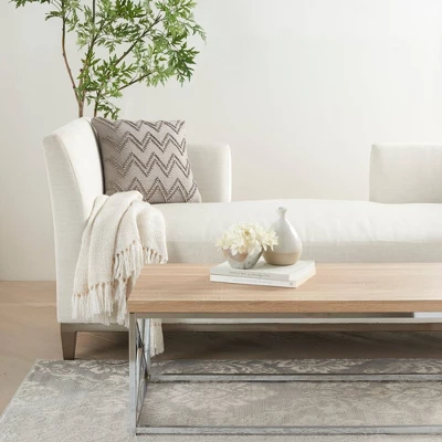 18"x18" Life Styles Chevron Loops Square Throw Pillow Light Gray - Mina Victory 4 18"x18" Life Styles Chevron Loops Square Throw Pillow Light Gray - Mina Victory - Image 2