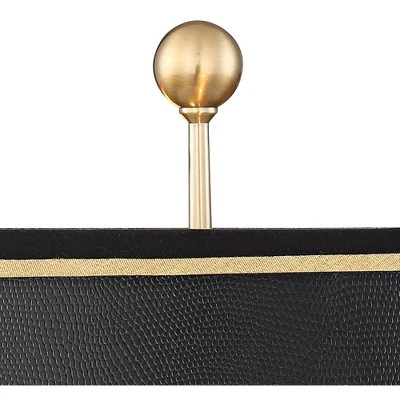 Barnes And Ivy Georgetown Traditional Desk Lamp 28 1/2" Tall Warm Brass With USB Charging Port Black Shade For Bedroom Living Room Bedside Office Kids 6 Barnes And Ivy Georgetown Traditional Desk Lamp 28 1/2" Tall Warm Brass With USB Charging Port Black Shade For Bedroom Living Room Bedside Office Kids - Image 4